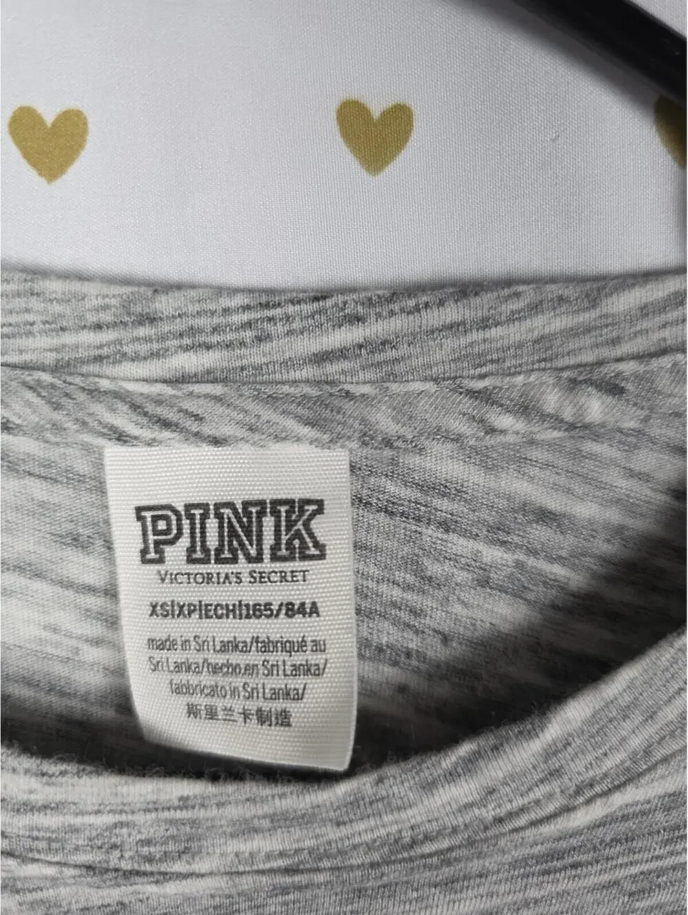 Victorias Secret PINK LOVE White Sequined BLING Long sleeve Tee Shirt Oversized - Picture 4 of 7